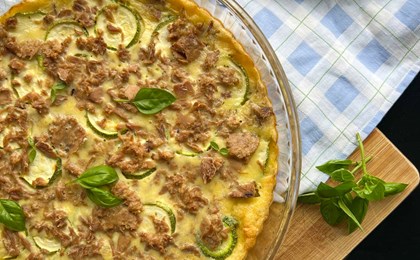 Clafoutis salé aux courgettes et au thon