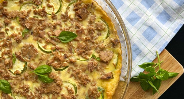 Clafoutis salé aux courgettes et au thon